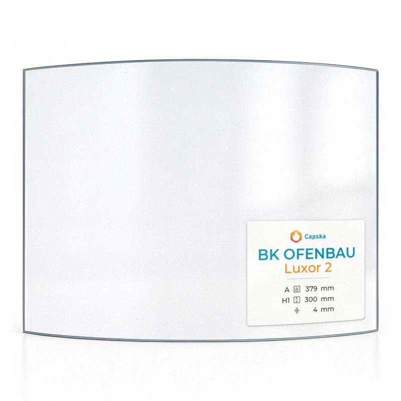Kaminglas BK Ofenbau LUXOR 2 - gebogenes Glas für Kaminofen