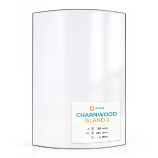 Vitre Charnwood ISLAND 2 - Verre Courbe pour poêle à bois
