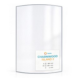 Charnwood ISLAND 2 Glass - Curved glass panel for wood burning stove (+gasket)