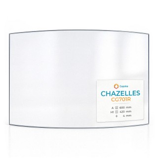 Vitre Chazelles CG701R - Verre Courbe pour poêle à bois