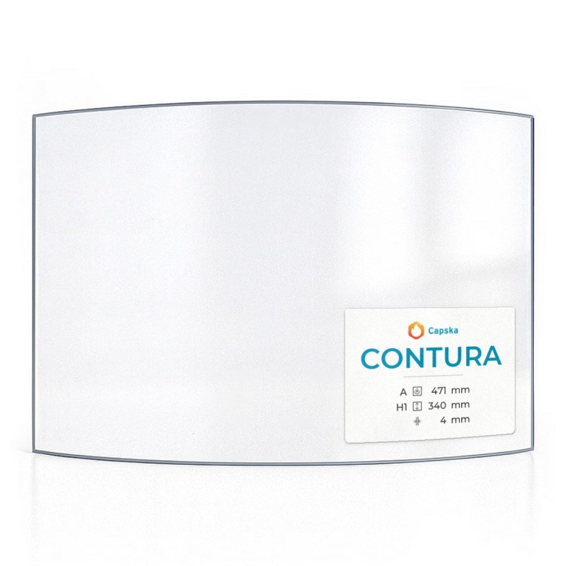 Vetro Contura 471X340 - Vetro Curvo per stufa a legna