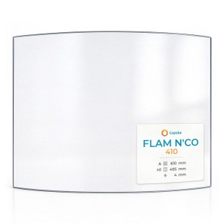 Vetro Flam N'Co 410 - Vetro Curvo per stufa a legna