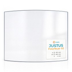 Justus POLARFEUER R3 Glas - in sich gebogenes Kaminglas für Kaminofen