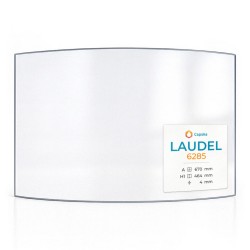Laudel 6285 Glas - in sich gebogenes Kaminglas für Kaminofen