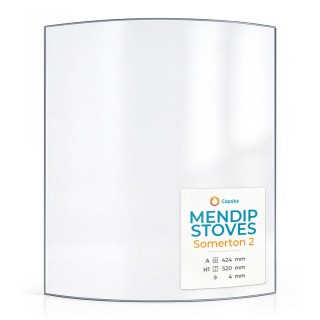 Mendip Stoves SOMERTON 2 Glass - Curved Panel for Wood Burning Stove