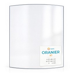 Vetro Oranier K1 - Vetro Curvo per stufa a legna