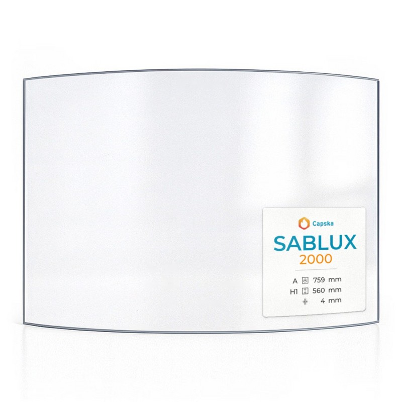 Vitre Sablux 2000 - Verre Courbe pour poêle à bois