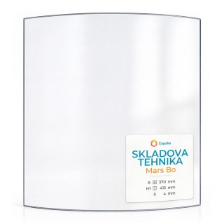 Skladova Tehnika MARS BO Glass - Curved Glass Panel for Wood Burning Stove