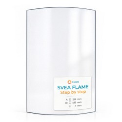 Svea Flame STEP BY STEP Glas - in sich gebogenes Kaminglas für Kaminofen