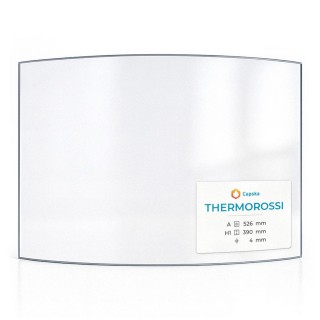 Thermorossi 526X390 Glas - Kaminglas für Kaminofen