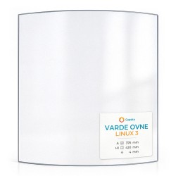 Varde Ovne LINUX 3 Glass - Curved glass panel for wood burning stove