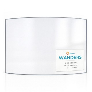 Vitre Wanders 480 x 340 - Verre Courbe pour poêle à bois