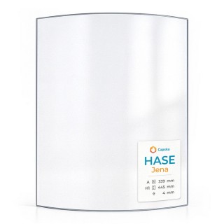 Hase JENA Glas - gebogenes Kaminglas für Kaminofen