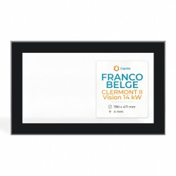 Vetro Franco Belge CLERMONT II VISION 14 KW - Vetro Rettangolo Serigrafato per stufa a legna
