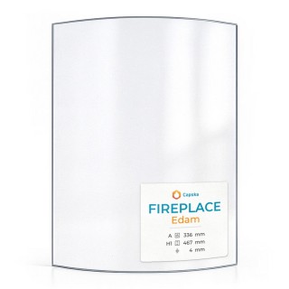 Vetro Fireplace EDAM - Vetro Curvo per stufa a legna