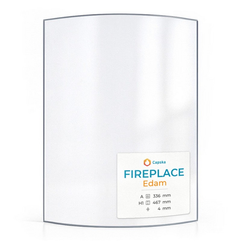 Vetro Fireplace EDAM - Vetro Curvo per stufa a legna