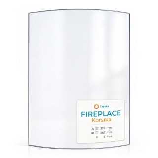 Vitre Fireplace KORSIKA - Verre Courbe pour poêle à bois