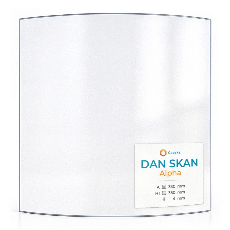 Vitre Dan Skan ALPHA - Verre Courbe pour poêle à bois