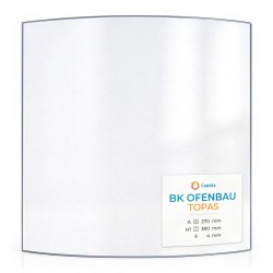 Vitre Bk Ofenbau TOPAS - Verre Courbe pour poêle à bois