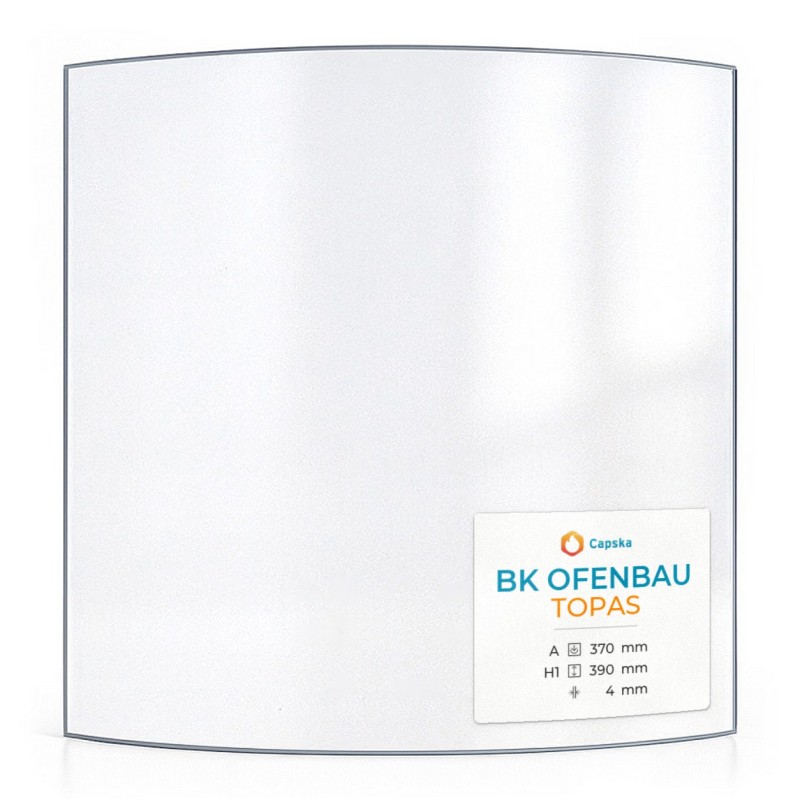 Vitre Bk Ofenbau TOPAS - Verre Courbe pour poêle à bois