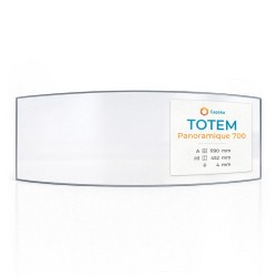 Vetro Totem PANORAMIQUE 700 - Vetro Curvo per inserto per caminetto