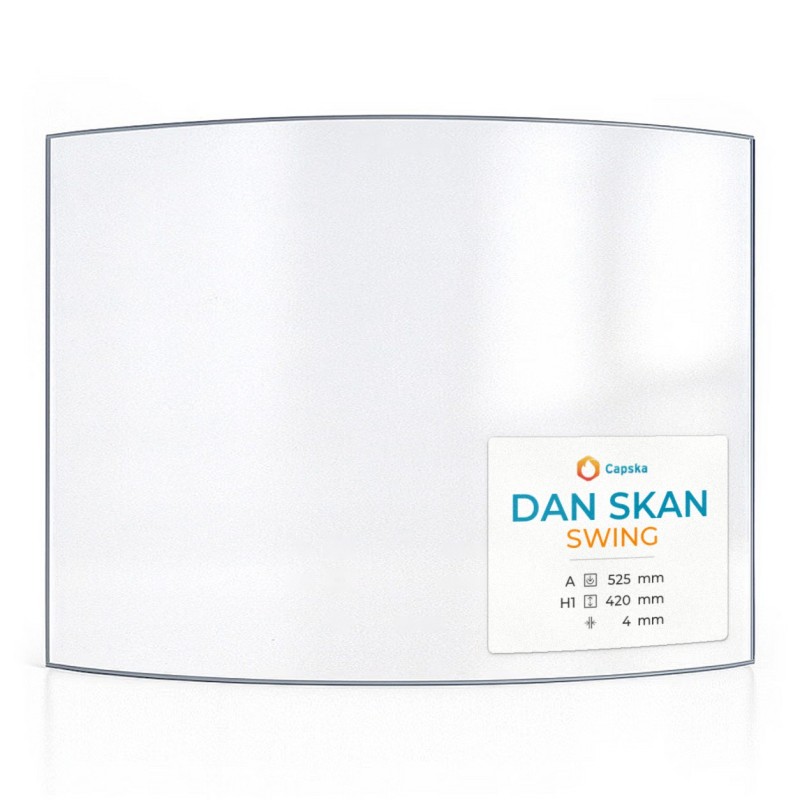 Dan Skan SWING 525X420 Glas - Kaminglas für Kaminofen