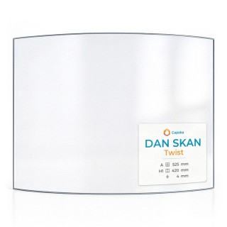 Dan Skan TWIST 525X420 Glas - Hitzebeständiges Kaminglas