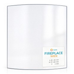 Vitre Fireplace WIEN - Verre Courbe pour poêle à bois
