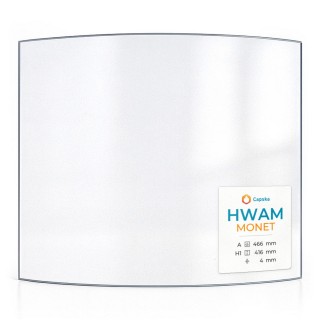 Hwam MONET Glas - gebogenes Kaminglas für Kaminofen