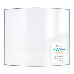 Hwam MONET Glas - in sich gebogenes Kaminglas für Kaminofen