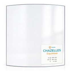 Chazelles EQUINOXE Glas - in sich gebogenes Kaminglas für Kaminofen