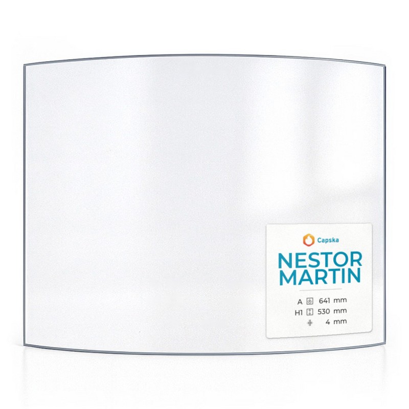 Nestor Martin 641X530 Glas - Kaminglas für Kaminofen
