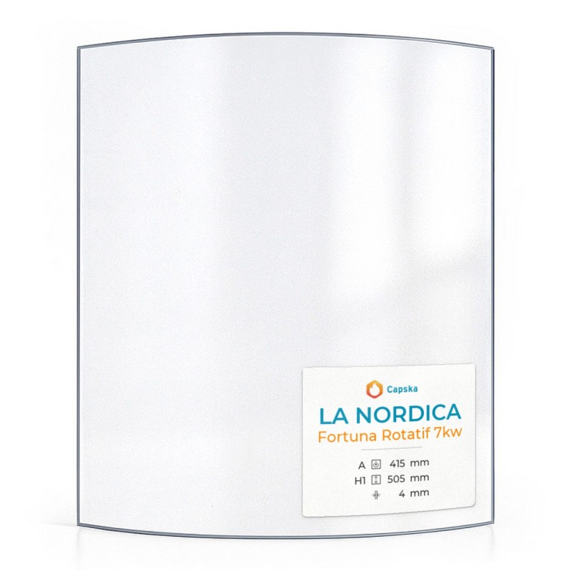Vitre La Nordica FORTUNA ROTATIF 7KW - Verre Courbe pour poêle à bois