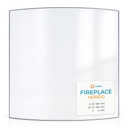 Vetro Fireplace HORDO - Vetro Curvo per stufa a legna