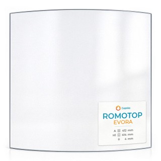 Hochwertiges Kaminglas für Romotop EVORA 2 - Vitre Courbe