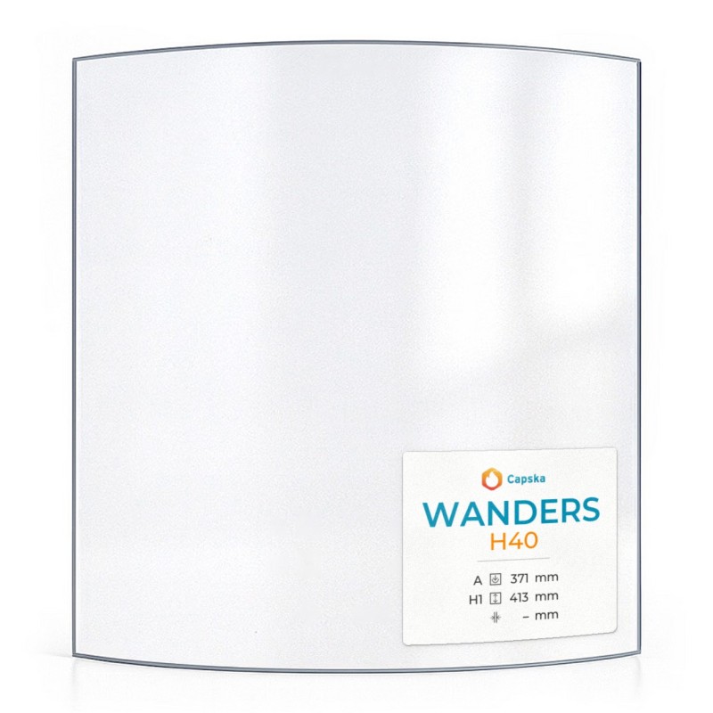 Wanders H40 Glas - Glas für Gasofen, gebogen