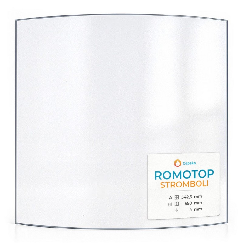 Romotop STROMBOLI Glass - Curved Screen-printed Panel