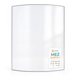 Mez NAPOLI Glass - Curved glass panel for wood burning stove