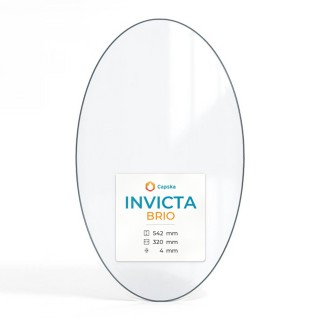 Vitre Invicta BRIO - Verre Ovale pour poêle à bois