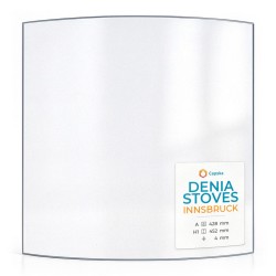 Denia Stoves INNSBRUCK Glas - in sich gebogenes Kaminglas für Kaminofen