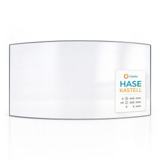 Vitre Hase KASTELL - Verre Courbe pour poêle à bois