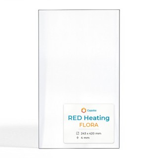 Vetro Red Heating FLORA - Vetro Rettangolo per stufa a pellet