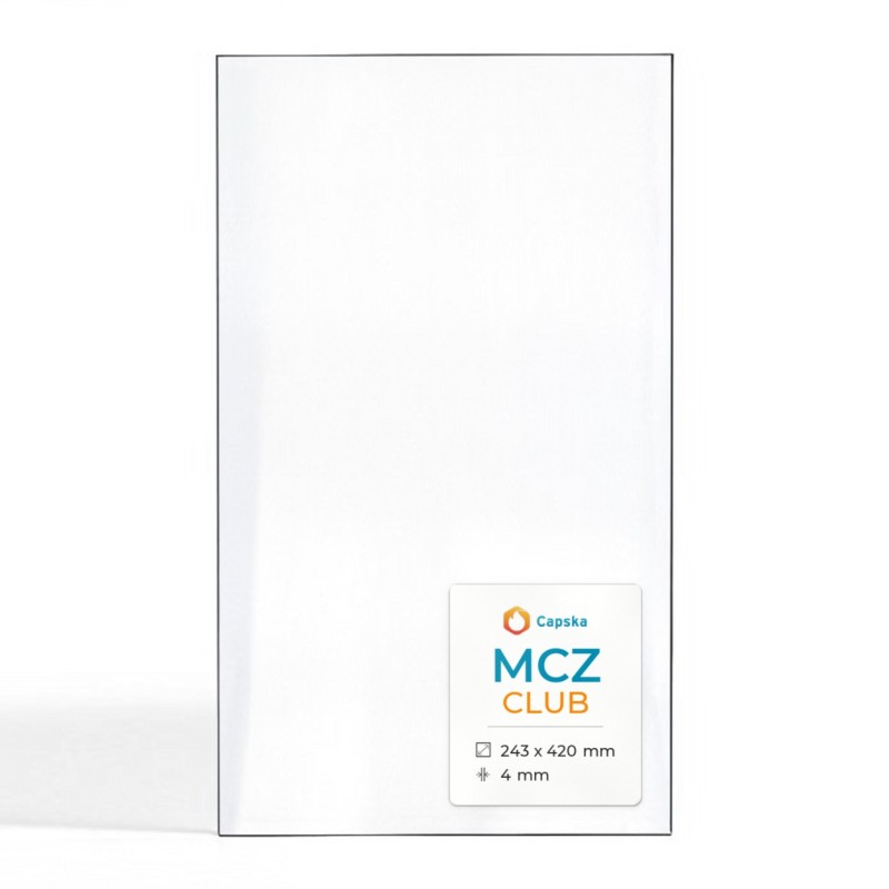 Mcz CLUB Glass - Rectangular Glass Panel for Pellet Stove