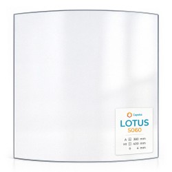 Lotus 5060 Glas - in sich gebogenes Kaminglas für Kaminofen