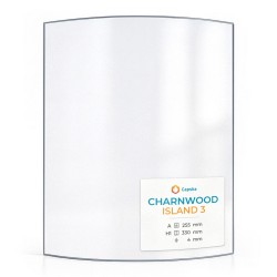 Charnwood ISLAND 3 Glass - Curved glass panel for wood burning stove