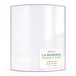 La Nordica NORMA S IDRO Glas - in sich gebogenes Kaminglas für Kaminofen