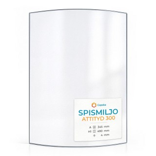 SPISMILJO ATTITYD 300 Curved Glass Panel for Wood Burning Stove
