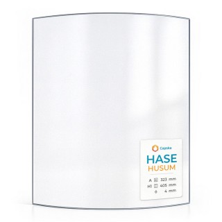 HASE HUSUM Glass - Curved Glass Panel for Wood Burning Stove