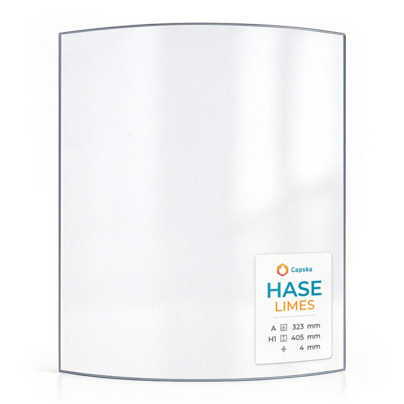 Vitre Hase LIMES - Verre Courbe pour poêle à bois