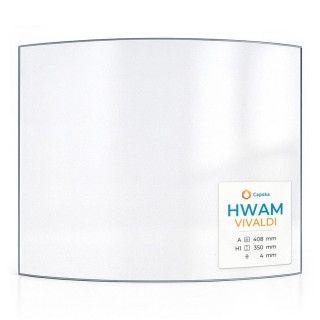 Hwam VIVALDI Glas - in sich gebogenes Kaminglas für Kaminofen